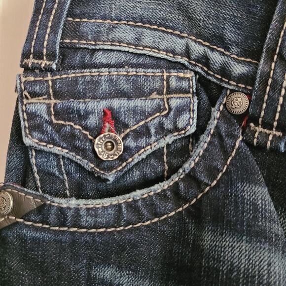 REMETEE Destructed Destroyed Straight Fit Jeans 04RS401 Men's 33‎ x 33 - Picture 6 of 16